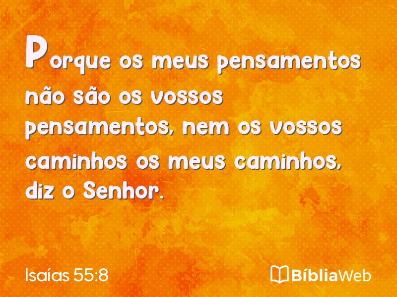 Isaías 55:8 em imagem para compartilhar