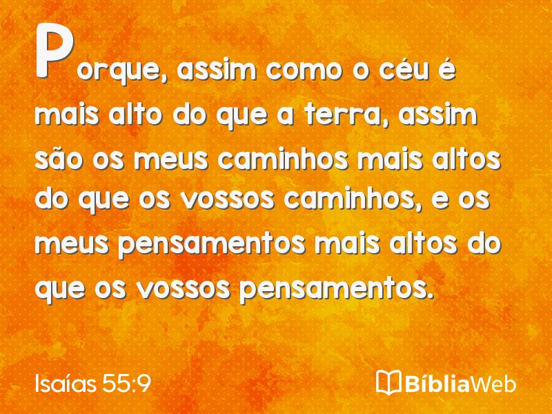 Isaías 55:9 em imagem para compartilhar