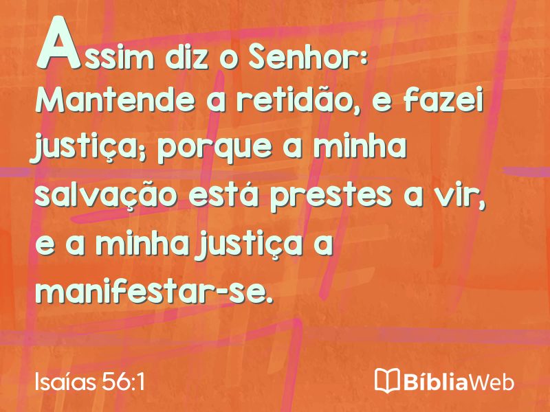Isaías 56:1 em imagem para compartilhar