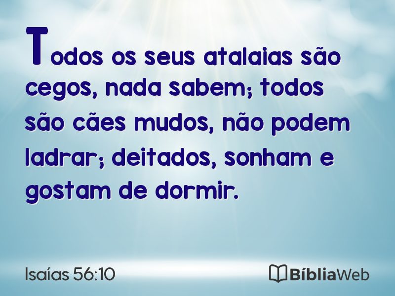 Isaías 56:10 em imagem para compartilhar