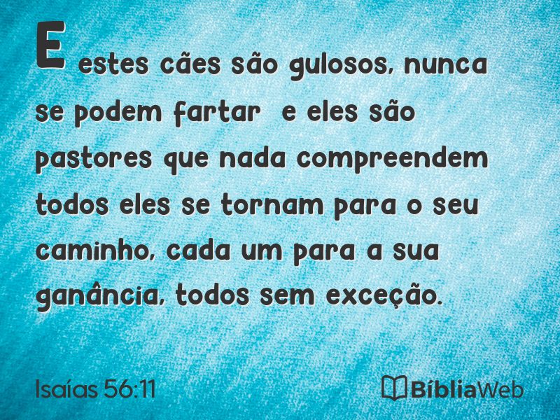 Isaías 56:11 em imagem para compartilhar
