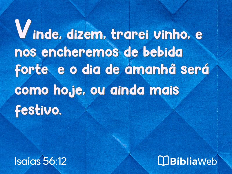 Isaías 56:12 em imagem para compartilhar