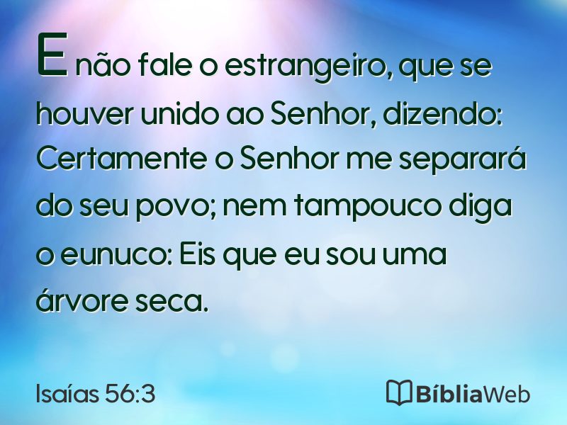 Isaías 56:3 em imagem para compartilhar