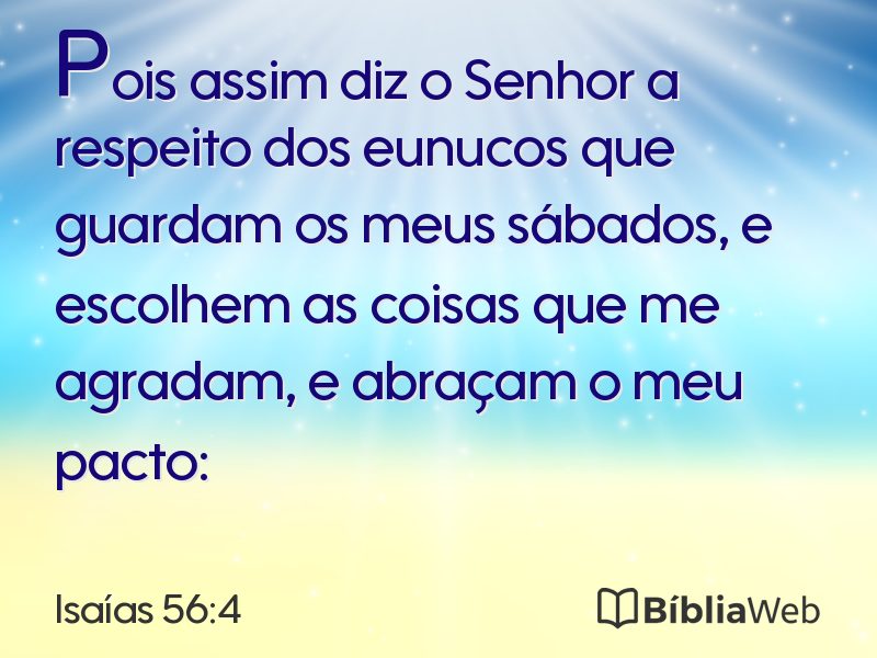 Isaías 56:4 em imagem para compartilhar