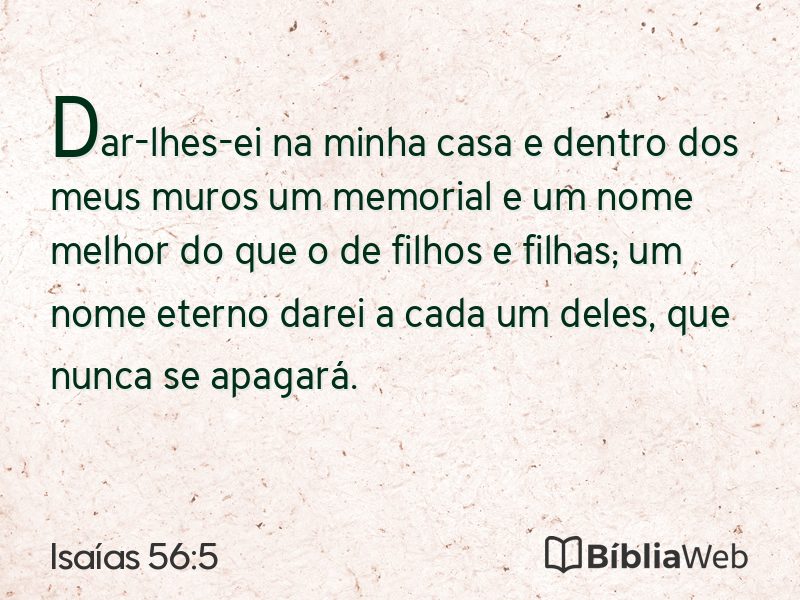 Isaías 56:5 em imagem para compartilhar