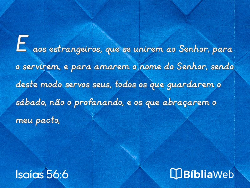 Isaías 56:6 em imagem para compartilhar