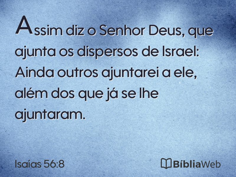Isaías 56:8 em imagem para compartilhar