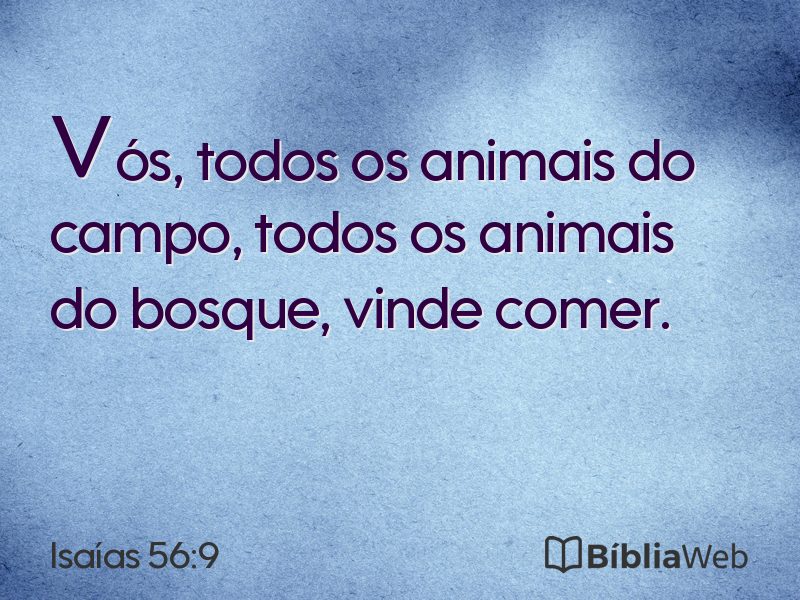 Isaías 56:9 em imagem para compartilhar