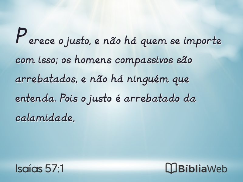 Isaías 57:1 em imagem para compartilhar