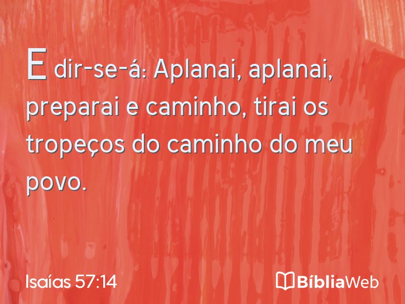 Isaías 57:14 em imagem para compartilhar