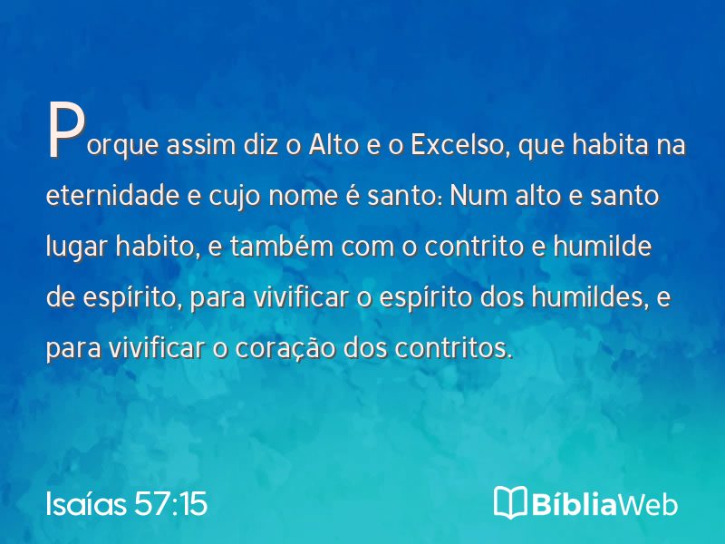 Isaías 57:15 em imagem para compartilhar