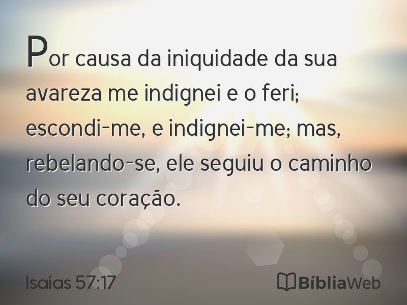 Isaías 57:17 em imagem para compartilhar