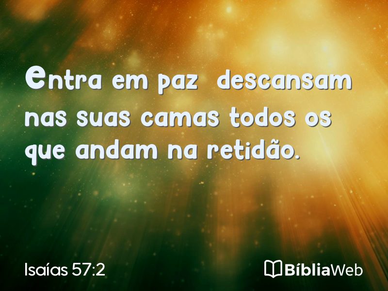 Isaías 57:2 em imagem para compartilhar
