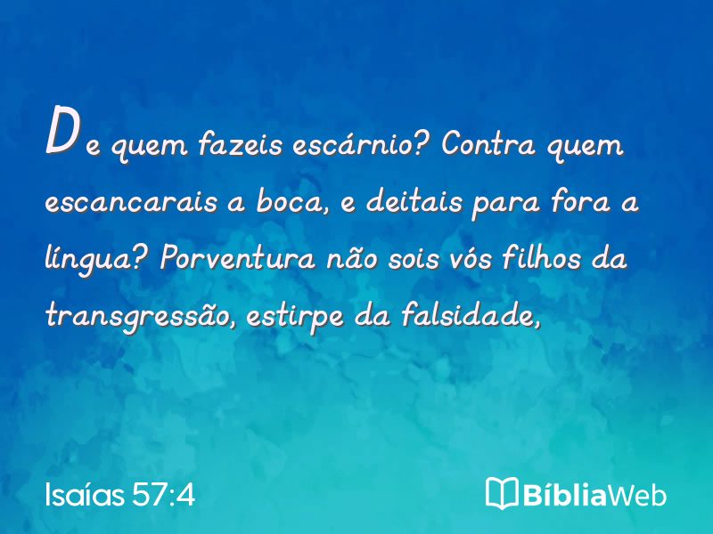 Isaías 57:4 em imagem para compartilhar