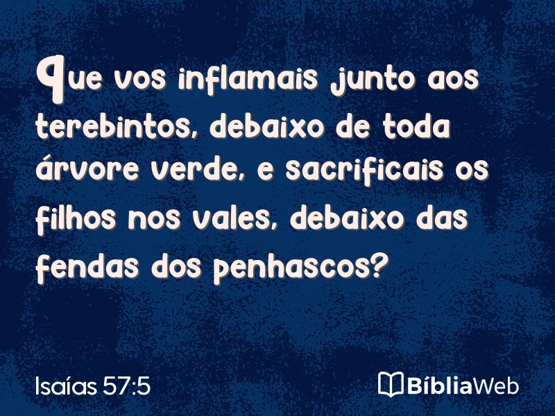 Isaías 57:5 em imagem para compartilhar