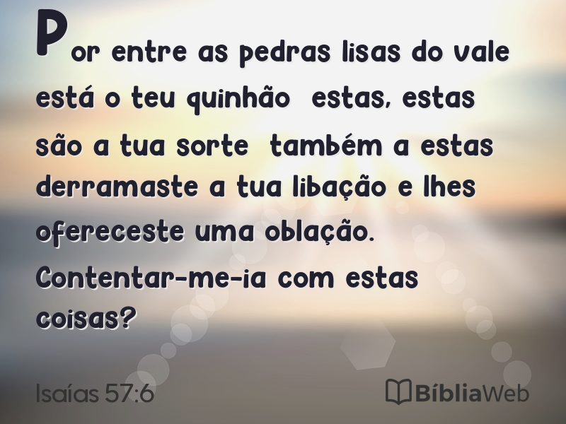 Isaías 57:6 em imagem para compartilhar
