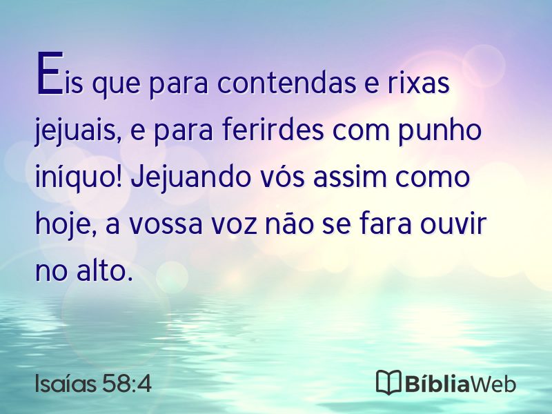 Isaías 58:4 em imagem para compartilhar