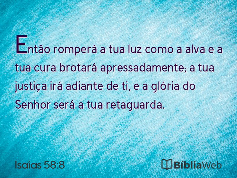 Isaías 58:8 em imagem para compartilhar