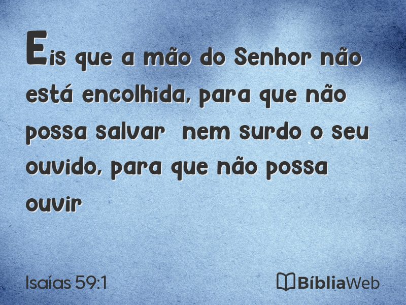Isaías 59:1 em imagem para compartilhar