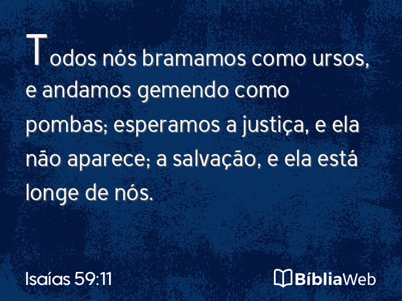 Isaías 59:11 em imagem para compartilhar