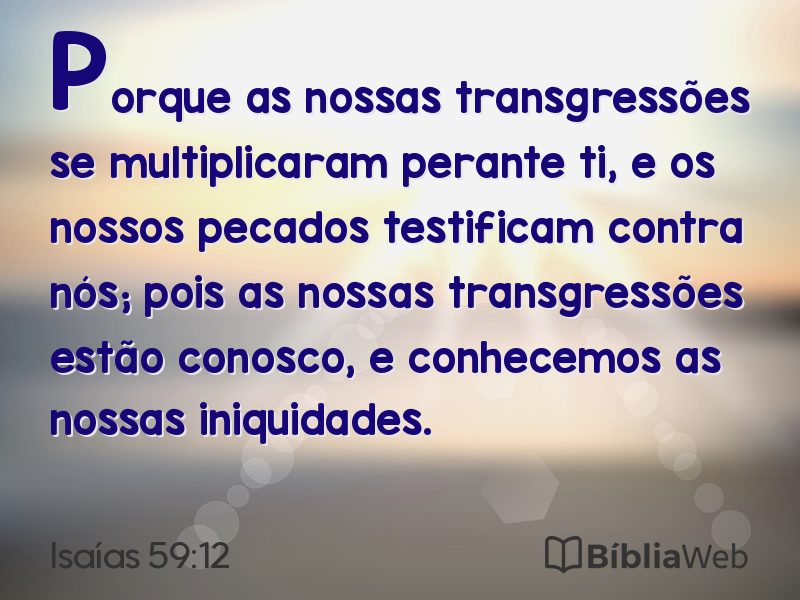 Isaías 59:12 em imagem para compartilhar