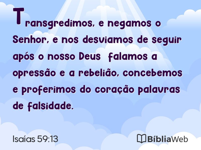 Isaías 59:13 em imagem para compartilhar
