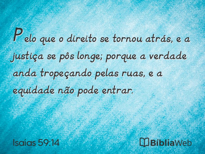 Isaías 59:14 em imagem para compartilhar