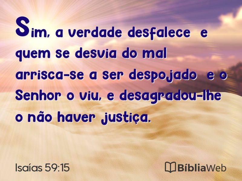 Isaías 59:15 em imagem para compartilhar