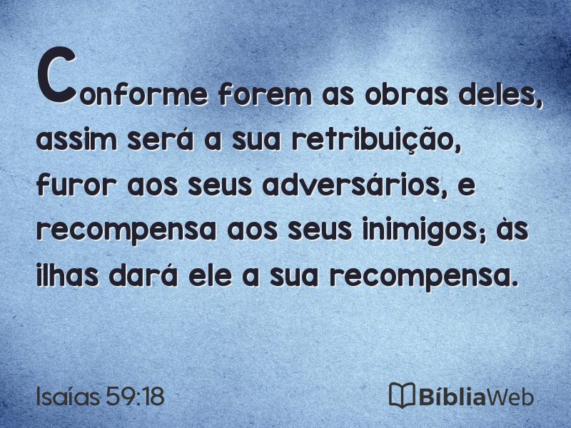 Isaías 59:18 em imagem para compartilhar