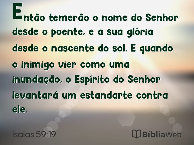 Isaías 59:19 em imagem para compartilhar