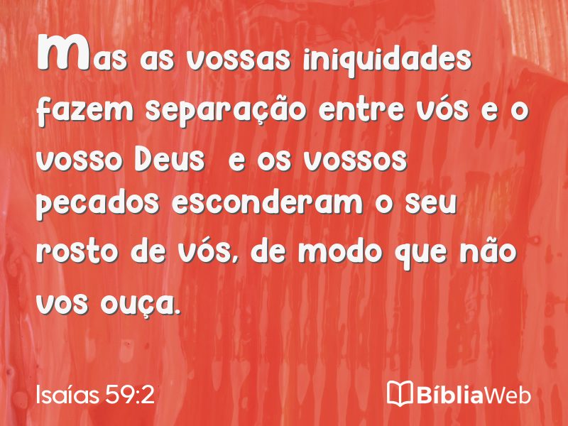 Isaías 59:2 em imagem para compartilhar