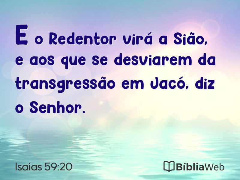 Isaías 59:20 em imagem para compartilhar