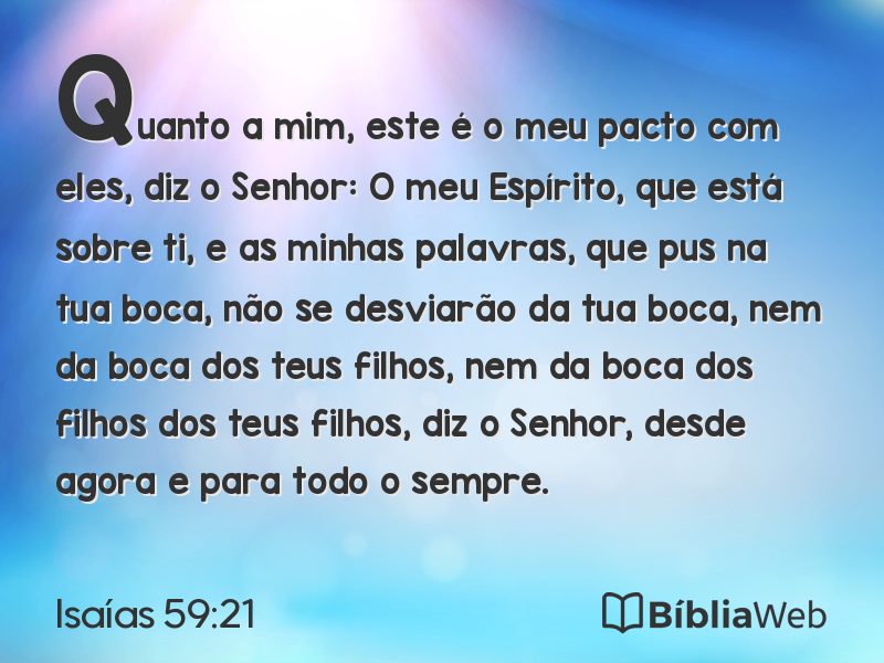 Isaías 59:21 em imagem para compartilhar