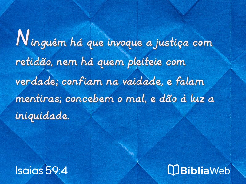 Isaías 59:4 em imagem para compartilhar