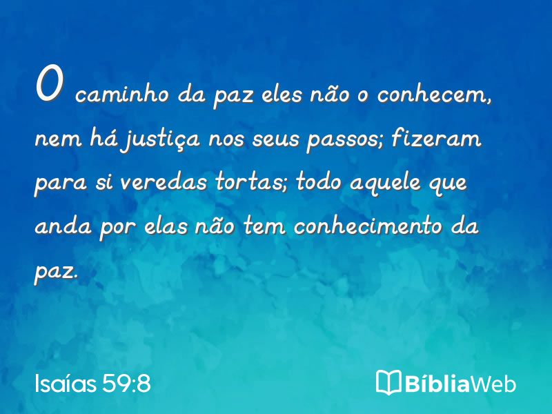 Isaías 59:8 em imagem para compartilhar
