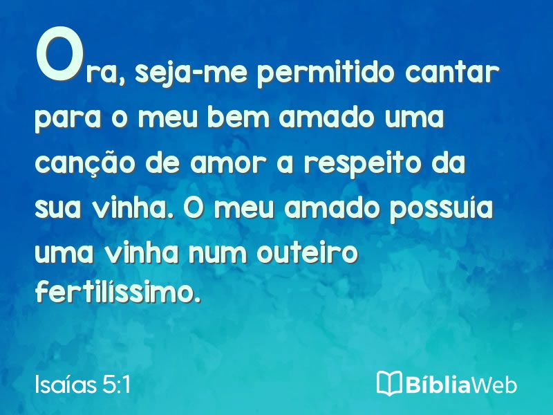 Isaías 5:1 em imagem para compartilhar
