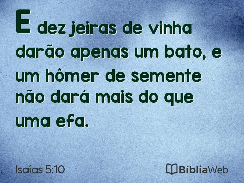 Isaías 5:10 em imagem para compartilhar