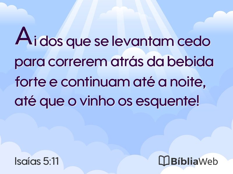 Isaías 5:11 em imagem para compartilhar
