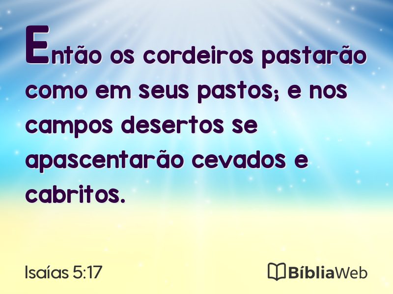 Isaías 5:17 em imagem para compartilhar