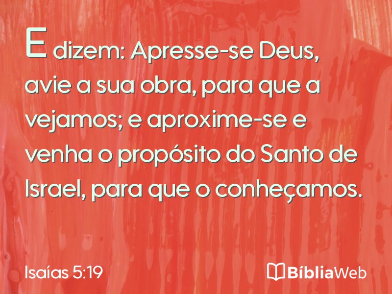 Isaías 5:19 em imagem para compartilhar