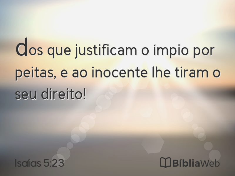 Isaías 5:23 em imagem para compartilhar