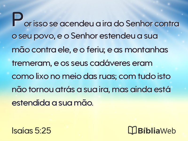 Isaías 5:25 em imagem para compartilhar