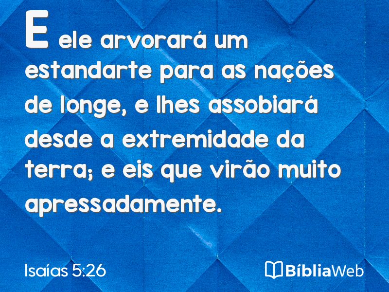 Isaías 5:26 em imagem para compartilhar