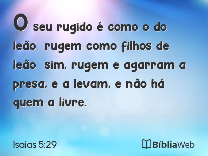 Isaías 5:29 em imagem para compartilhar