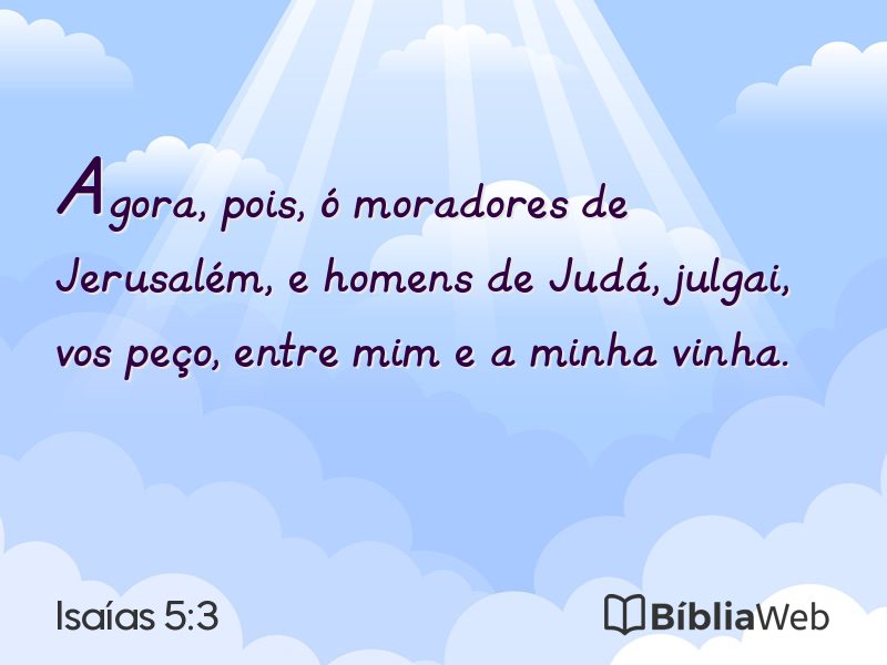 Isaías 5:3 em imagem para compartilhar