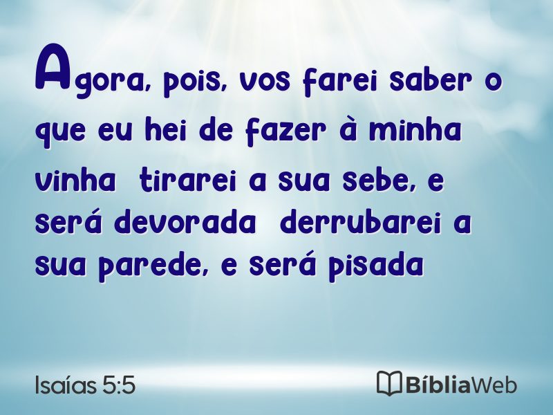 Isaías 5:5 em imagem para compartilhar
