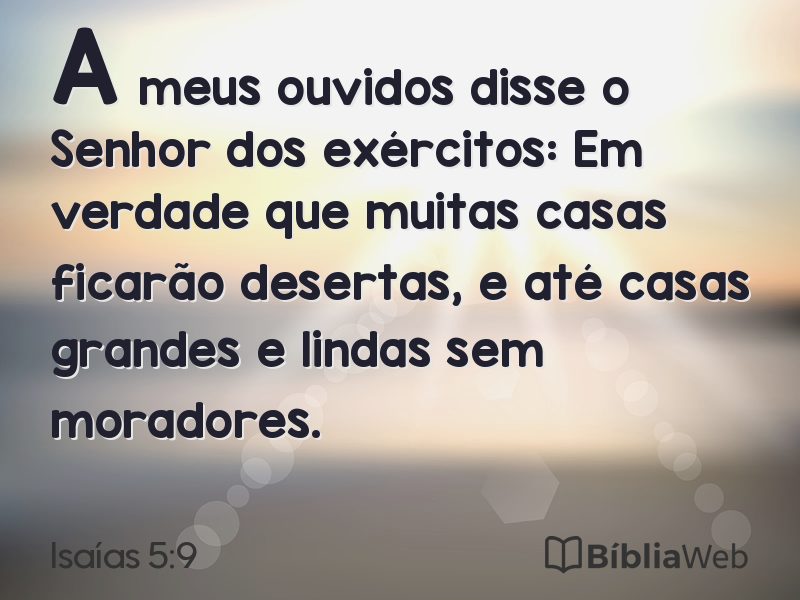 Isaías 5:9 em imagem para compartilhar