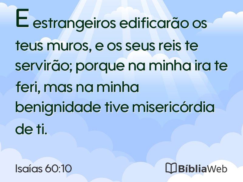 Isaías 60:10 em imagem para compartilhar
