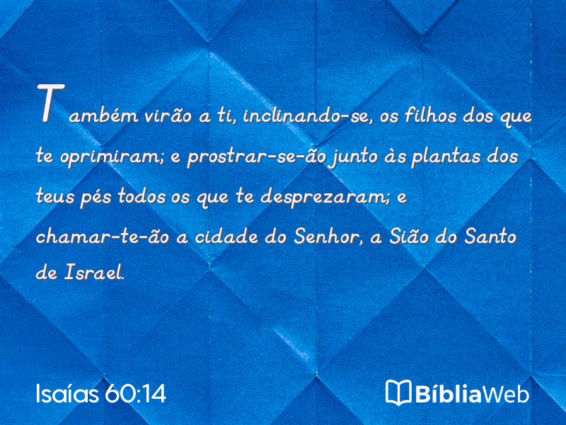 Isaías 60:14 em imagem para compartilhar