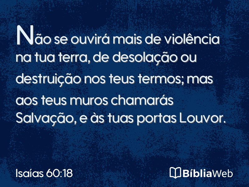 Isaías 60:18 em imagem para compartilhar